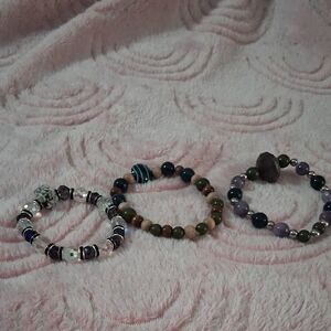 Elegant Multicolor Beaded Bracelets Set